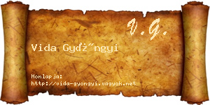 Vida Gyöngyi névjegykártya